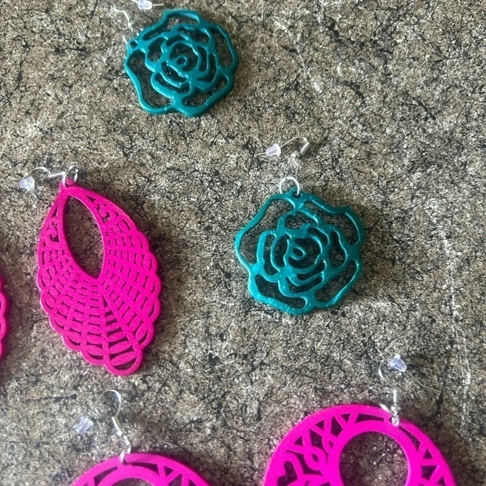 Set of 5 wood costume jewelry bohemian